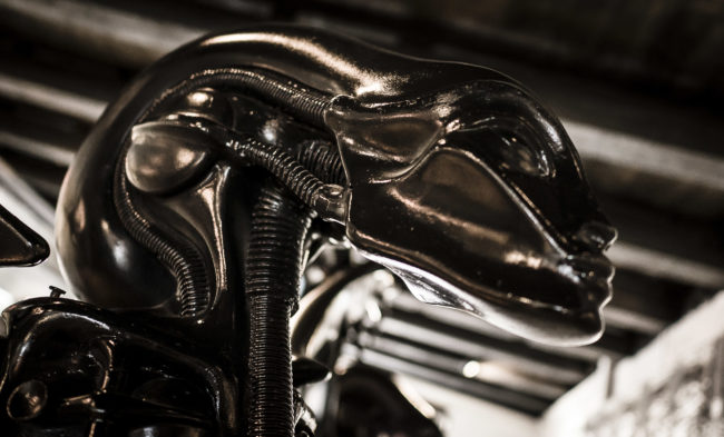 Gruyères - H.R. Giger Museum, Switzerland - GPS 46.584148, 7.082387 - Panasonic GH4 + Panasonic Leica DG Summilux 15mm, F1.7 - 30mm - 1/50 - f/1.7 - ISO500