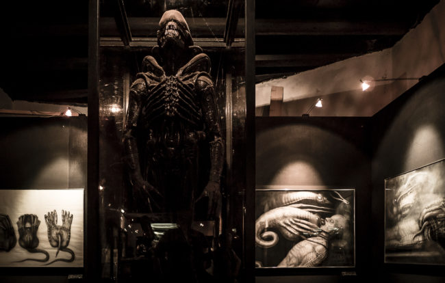 Gruyères - H.R. Giger Museum, Switzerland - GPS 46.584148, 7.082387 - Panasonic GH4 + Panasonic Leica DG Summilux 15mm, F1.7 - 30mm - 1/80 - f/1.7 - ISO1000
