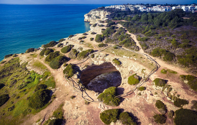 Benagil, Portugal - GPS 37.087280, -8.423355 - DJI Phantom 3 Pro + Phantom 3 FC300X - 20mm - 1/50 - f/2.8 - ISO100